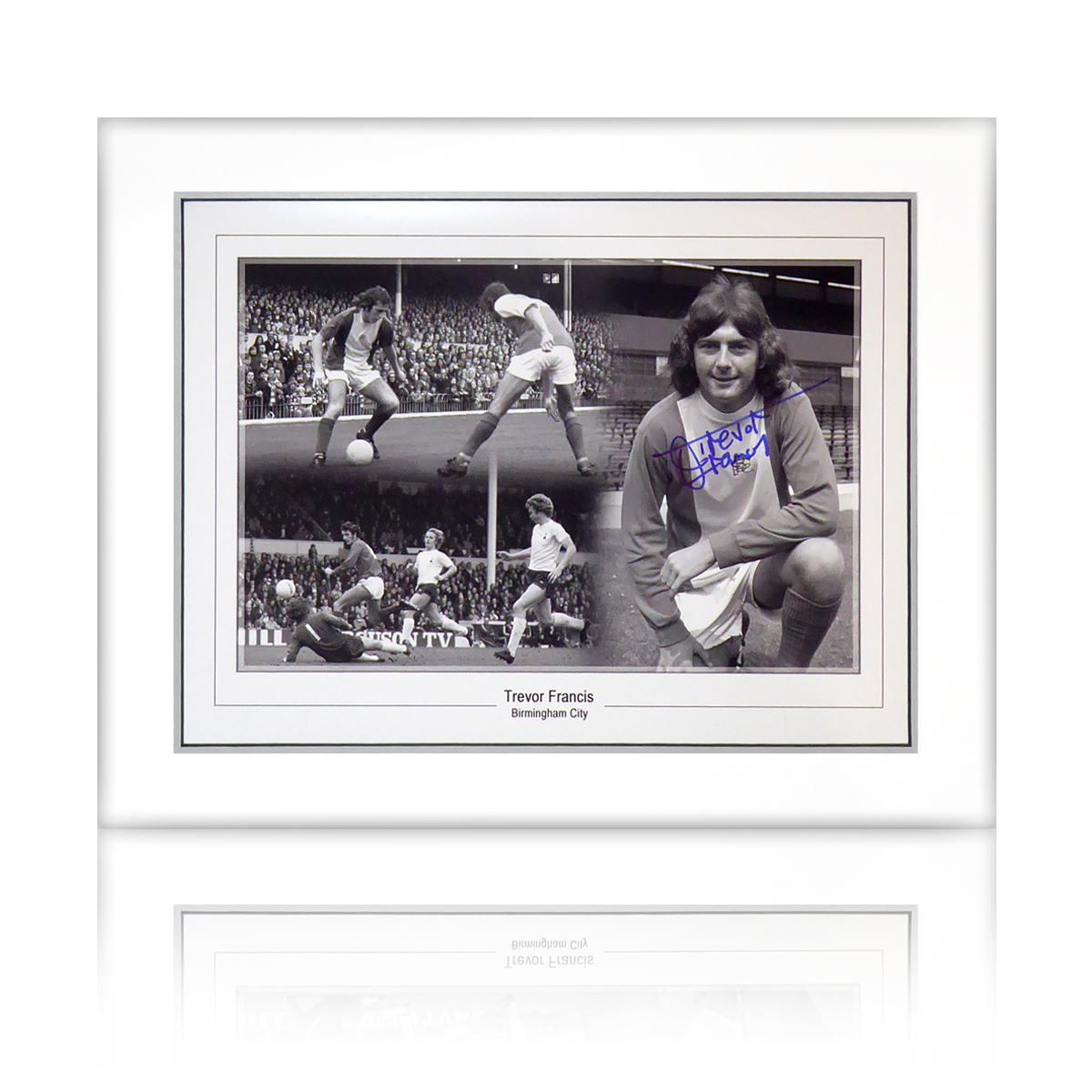 Trevor Francis Signed Birmingham City Montage Deluxe Mount