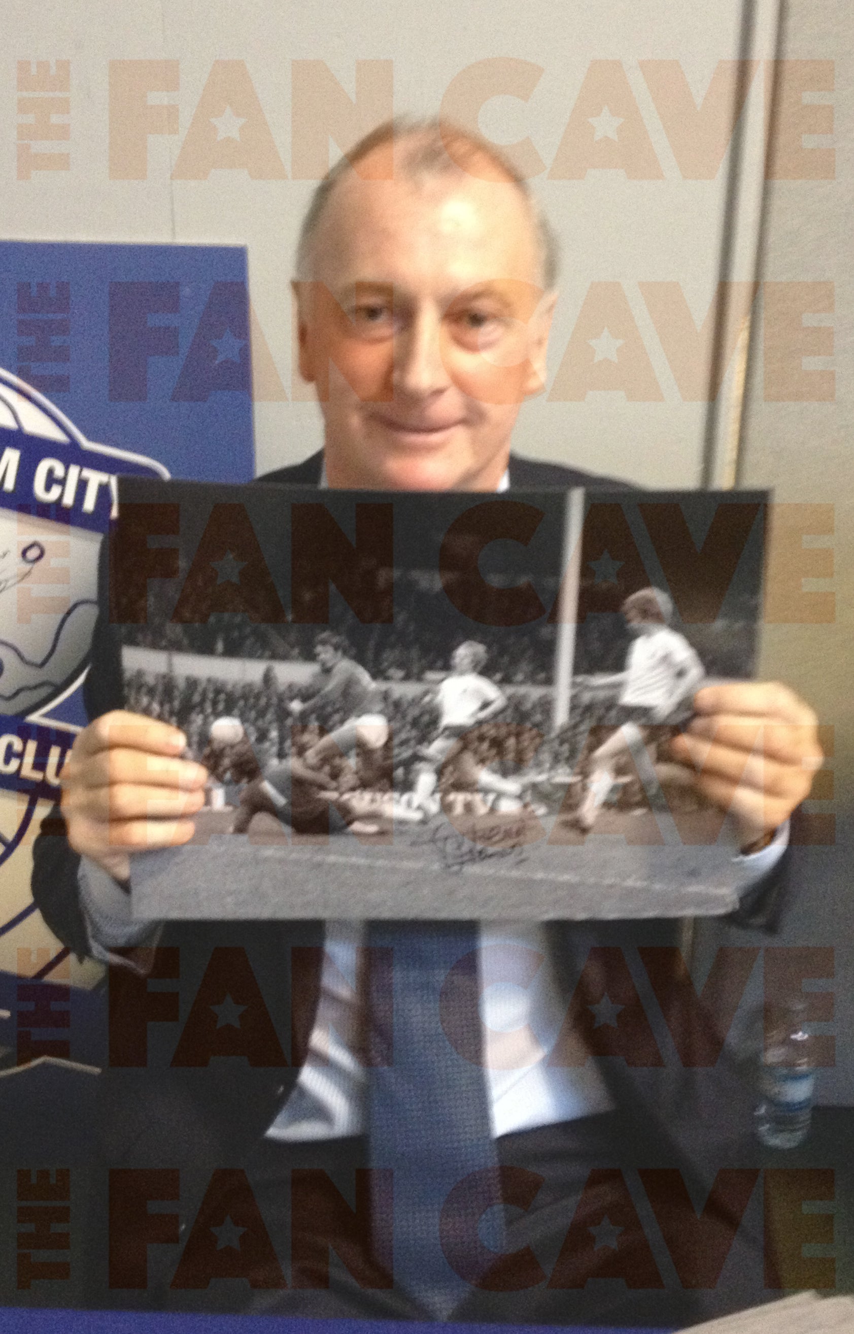 Trevor Francis Signed Birmingham City Deluxe Mount (B+W)