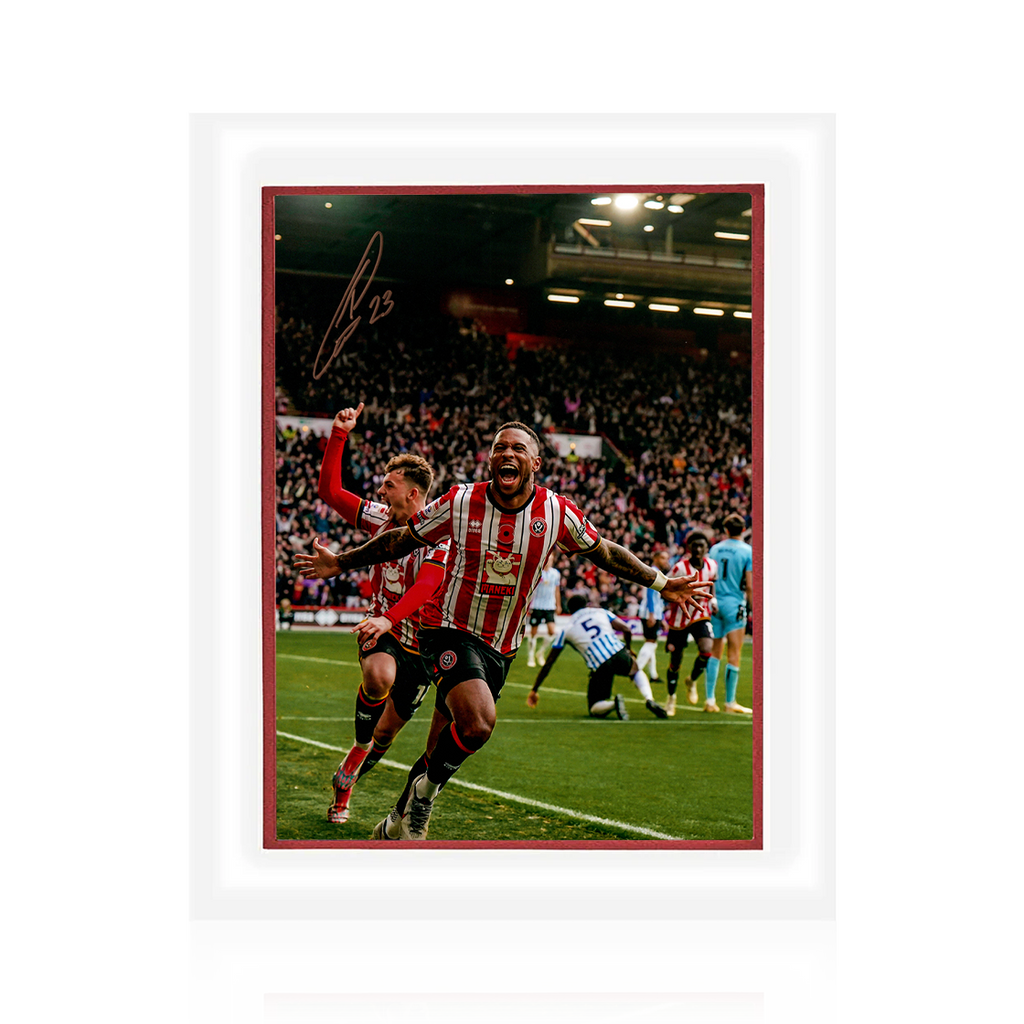 Tyrese Campbell Signed Sheffield United Deluxe Mount