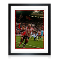 Tyrese Campbell Signed Sheffield United Deluxe Mount Frame