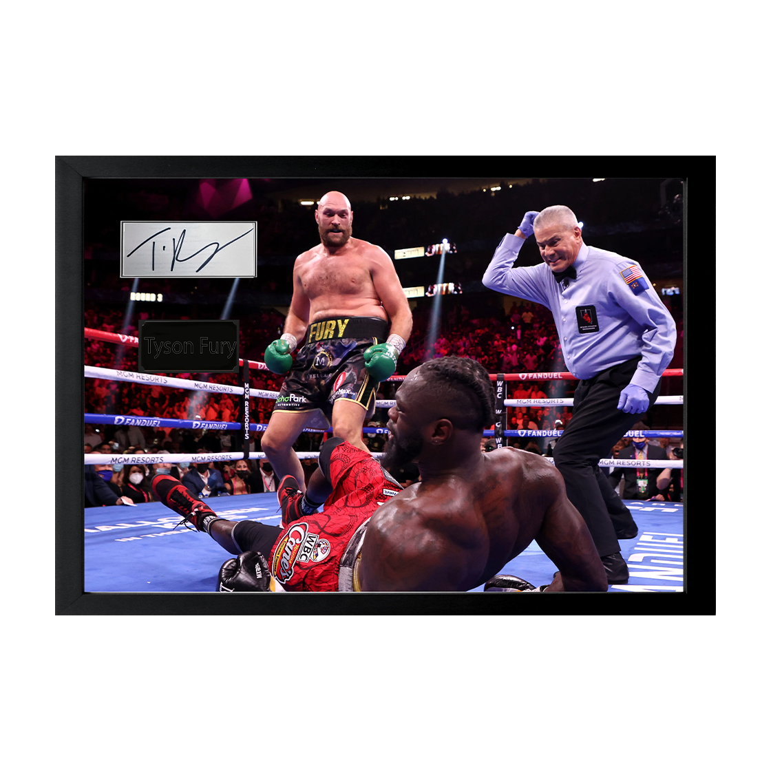 Tyson Fury Signed Cut Iconic Frame (ACG Cert)