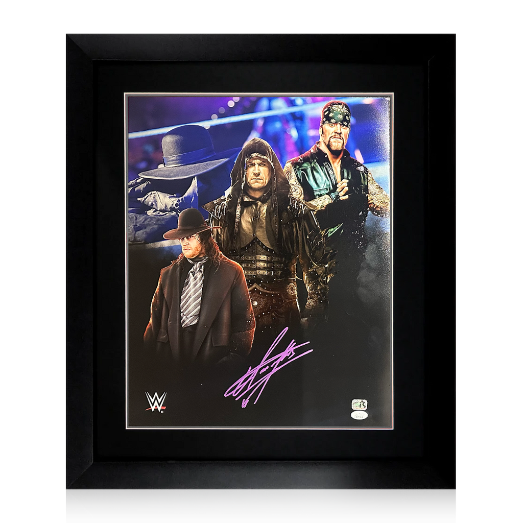 The Undertaker Signed 20x16 Image Deluxe Mount Frame (JSA)