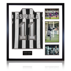 Faustino Asprilla Signed Newcastle United Shirt Elite Frame