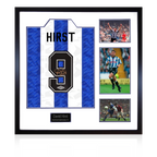 David Hirst Signed Sheffield Wednesday Home Shirt Elite Frame