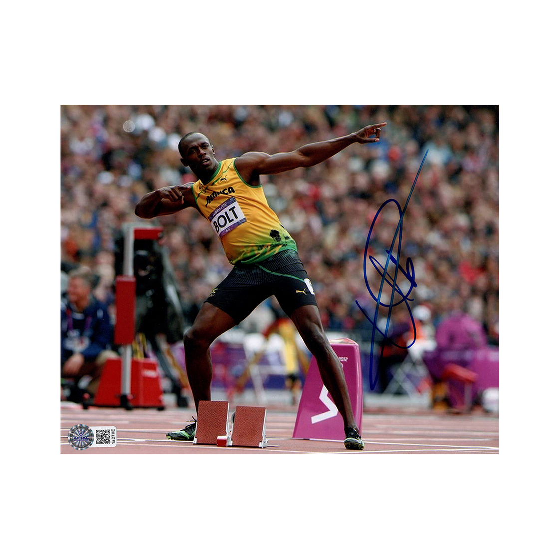 Usain Bolt Signed 10x8 Image