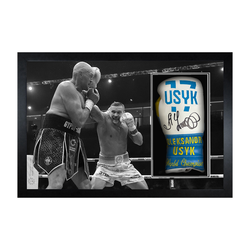 Oleksandr Usyk Signed Glove Iconic Frame