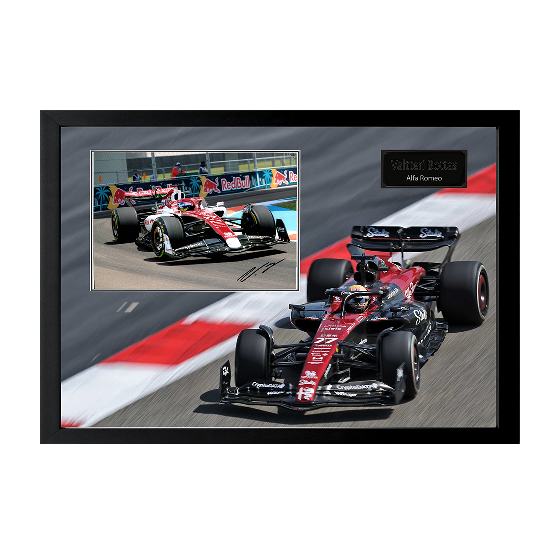 Valtteri Bottas Signed 16x12 Image Cut Iconic Frame (ACG Cert)