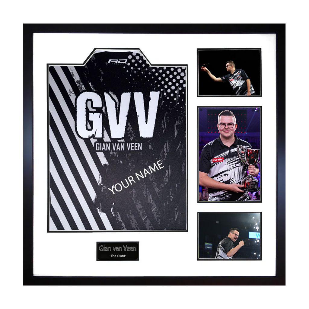 Gian van Veen Signed & Dedicated Shirt Elite Frame