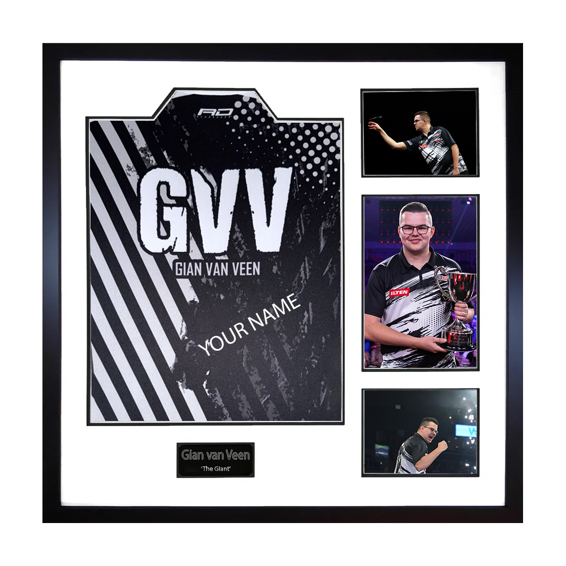 Gian van Veen Signed & Dedicated Shirt Elite Frame