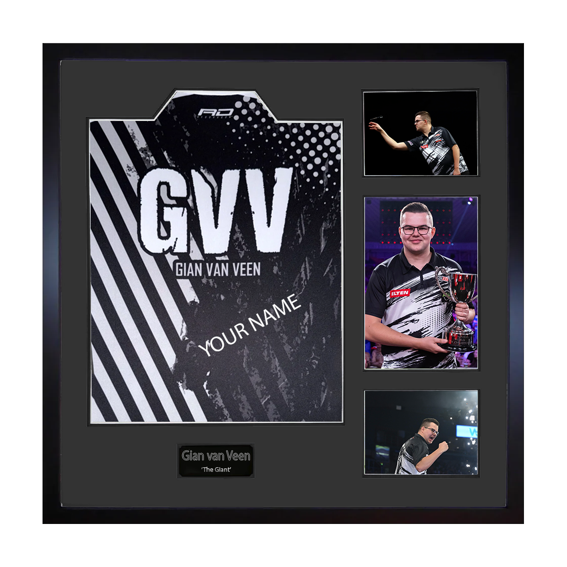 Gian van Veen Signed & Dedicated Shirt Elite Frame