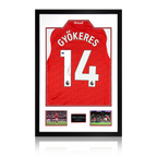 Viktor Gyökeres Signed Arsenal Shirt Premium Frame (ACG Cert)