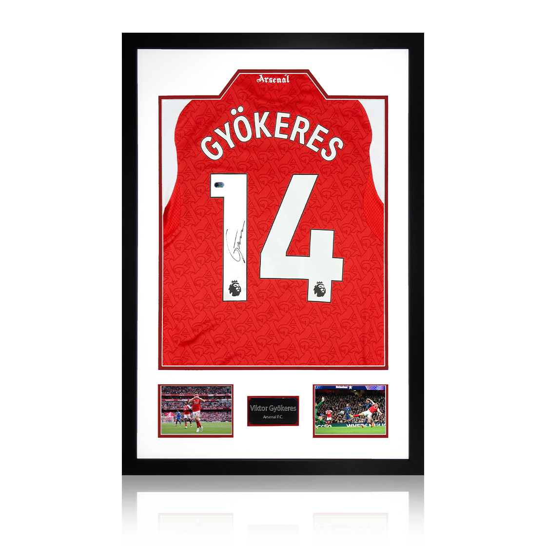 Viktor Gyökeres Signed Arsenal Shirt Premium Frame (ACG Cert)