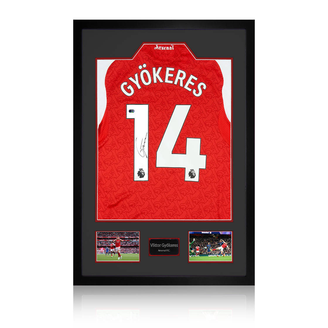 Viktor Gyökeres Signed Arsenal Shirt Premium Frame (ACG Cert)