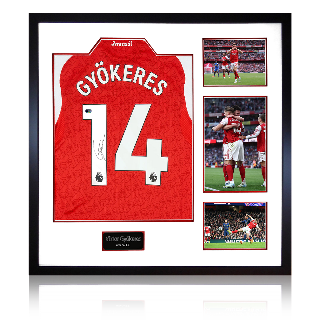 Viktor Gyökeres Signed Arsenal Shirt Elite Frame (ACG Cert)