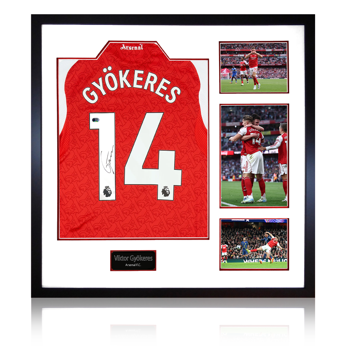 Viktor Gyökeres Signed Arsenal Shirt Elite Frame (ACG Cert)