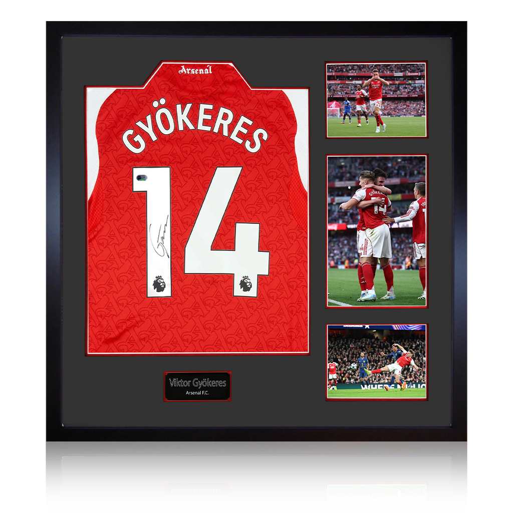 Viktor Gyökeres Signed Arsenal Shirt Elite Frame (ACG Cert)