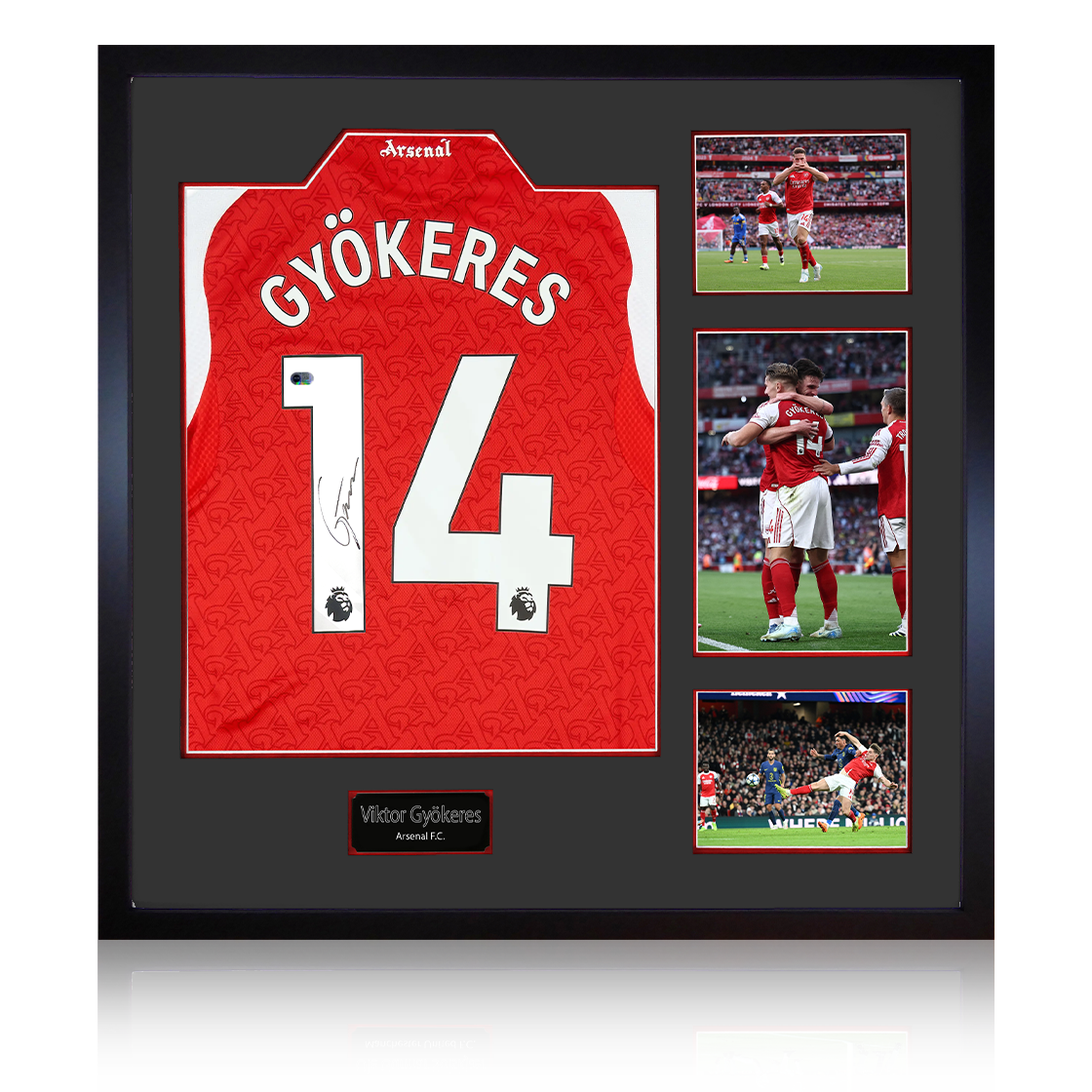 Viktor Gyökeres Signed Arsenal Shirt Elite Frame (ACG Cert)