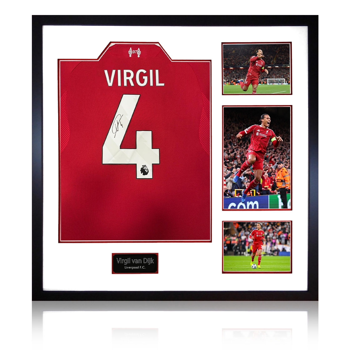 Virgil van Dijk Signed Liverpool Shirt Elite Frame (ACG Cert)
