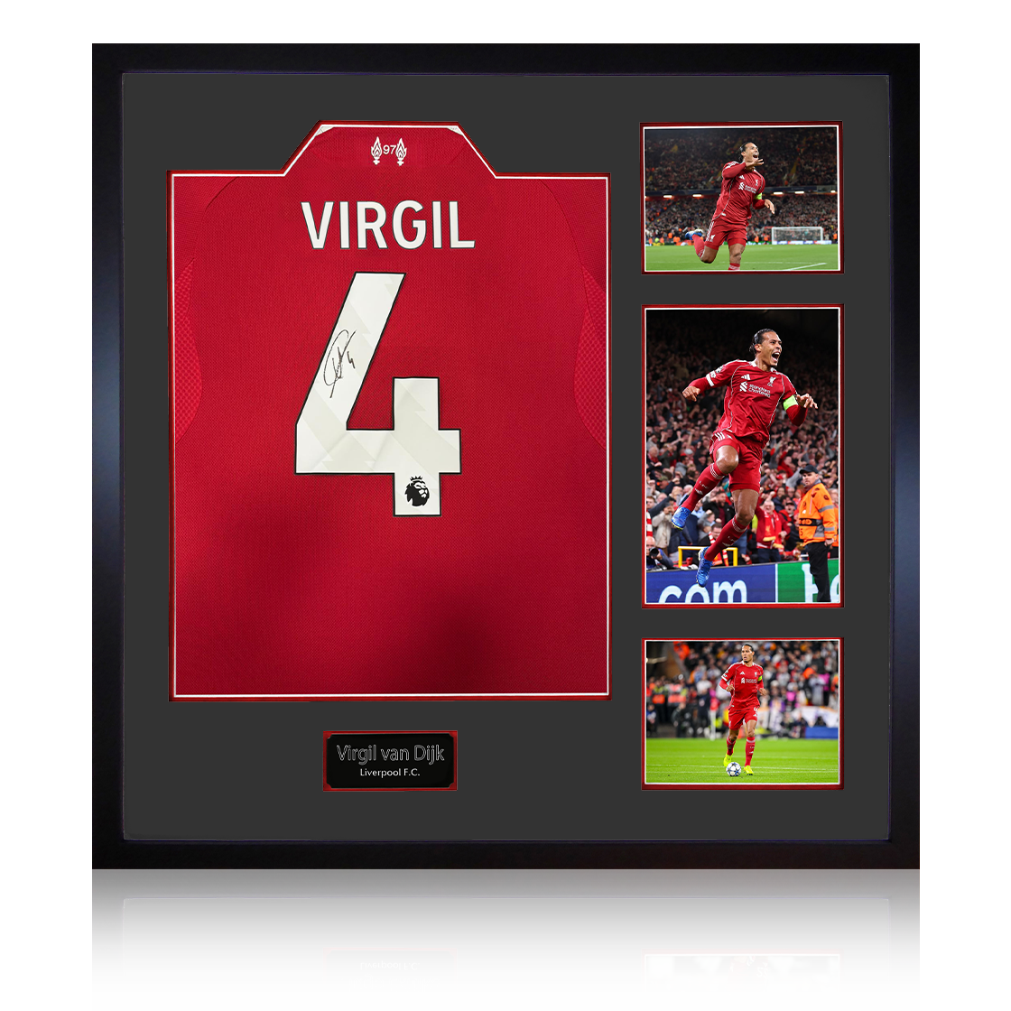 Virgil van Dijk Signed Liverpool Shirt Elite Frame (ACG Cert)