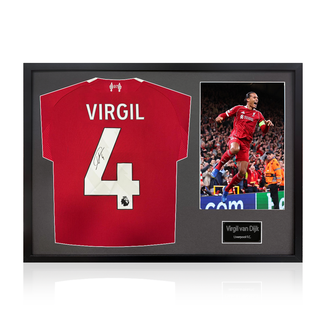 Virgil van Dijk Signed Liverpool Shirt Classic Frame (ACG Cert)