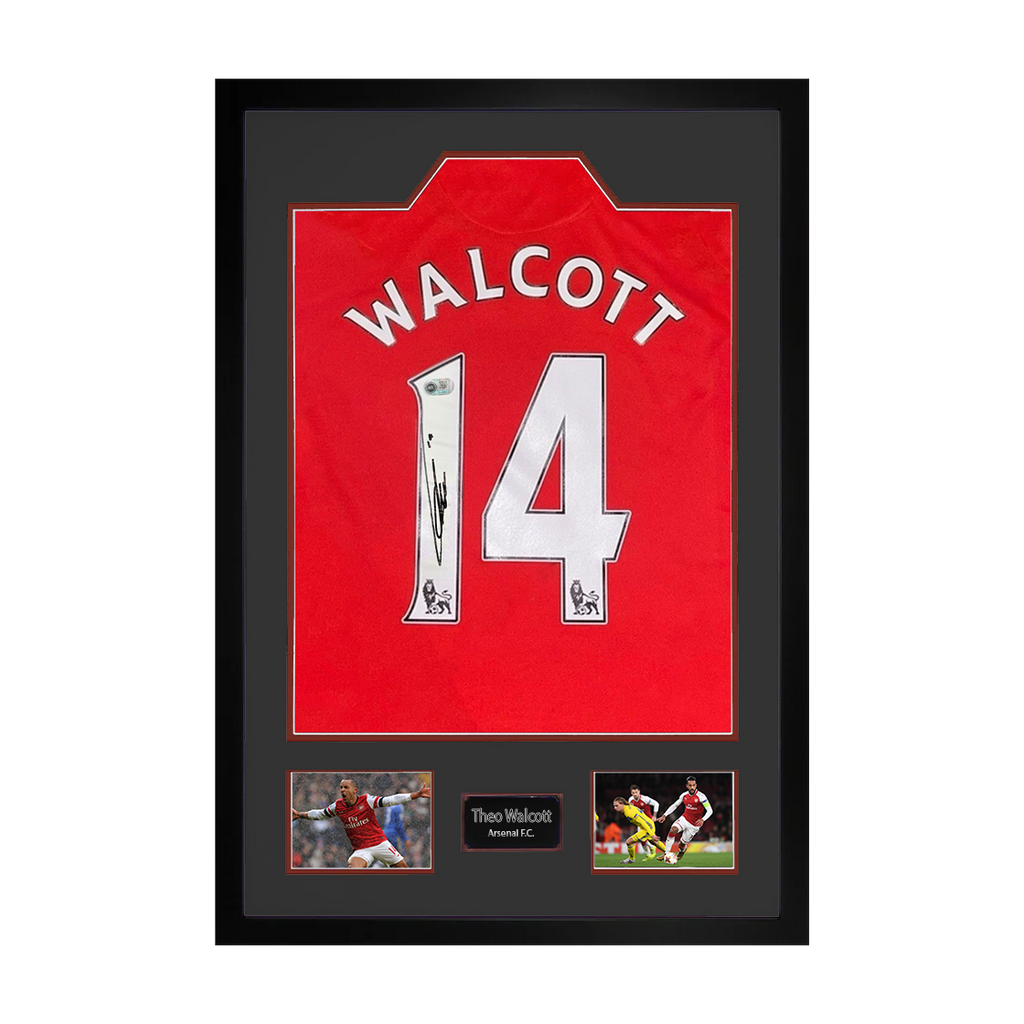 Theo Walcott Signed Arsenal Shirt Premium Frame (ACG Cert)