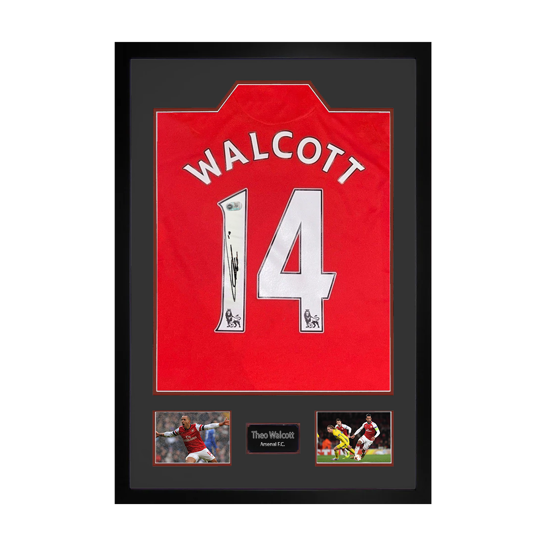 Theo Walcott Signed Arsenal Shirt Premium Frame (ACG Cert)