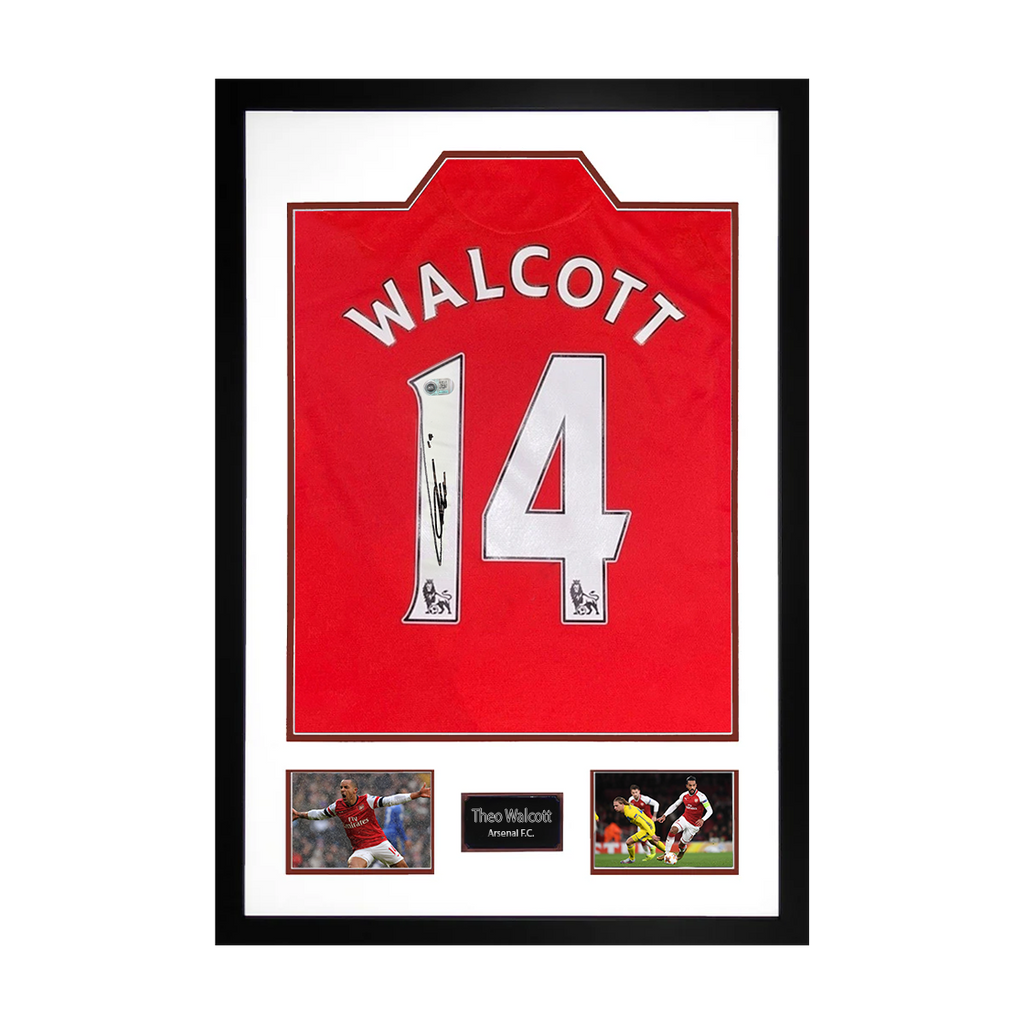Theo Walcott Signed Arsenal Shirt Premium Frame (ACG Cert)