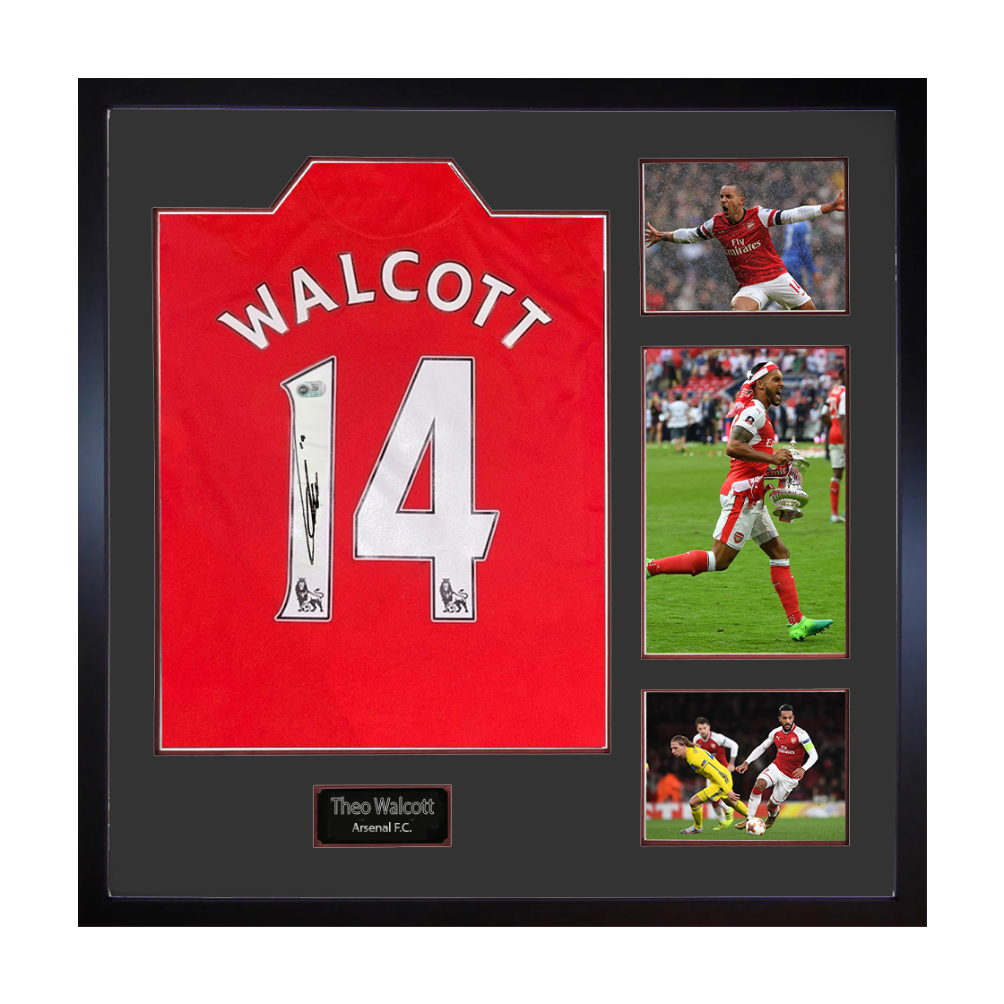 Theo Walcott Signed Arsenal Shirt Elite Frame (ACG Cert)