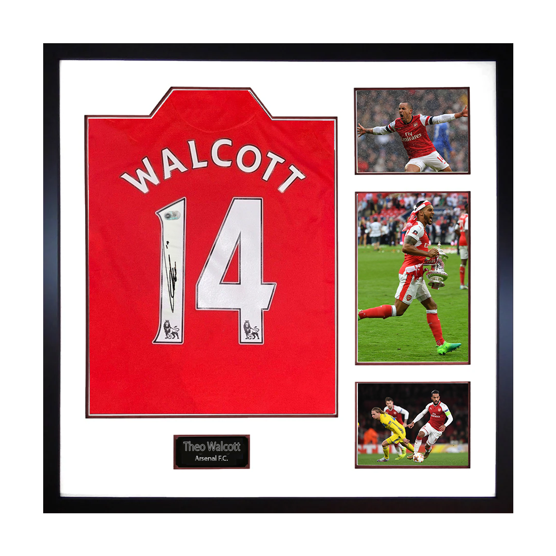 Theo Walcott Signed Arsenal Shirt Elite Frame (ACG Cert)