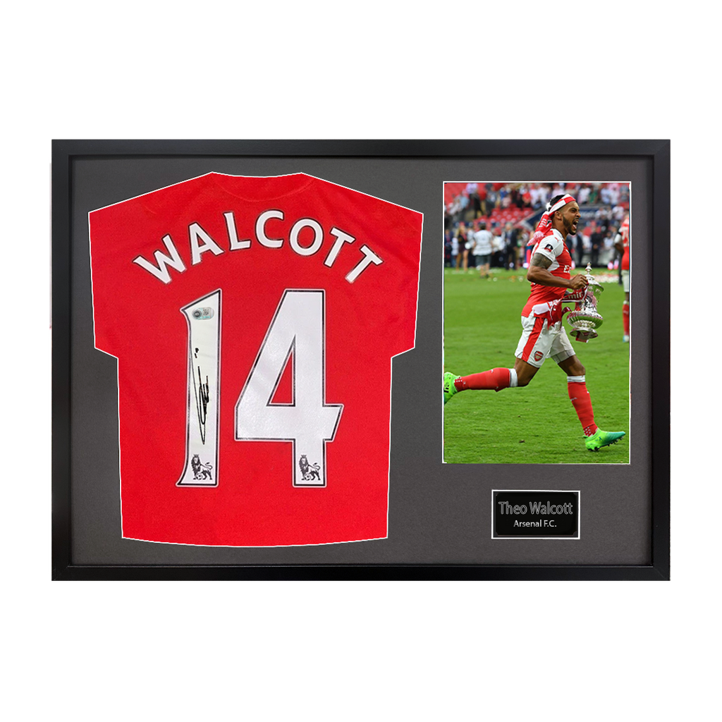 Theo Walcott Signed Arsenal Shirt Classic Frame (ACG Cert)