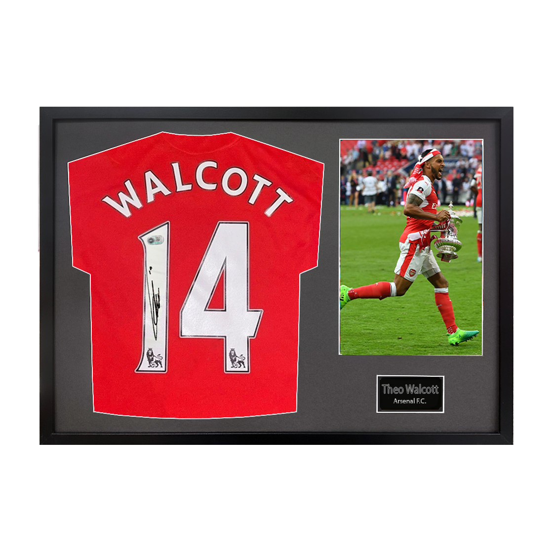 Theo Walcott Signed Arsenal Shirt Classic Frame (ACG Cert)