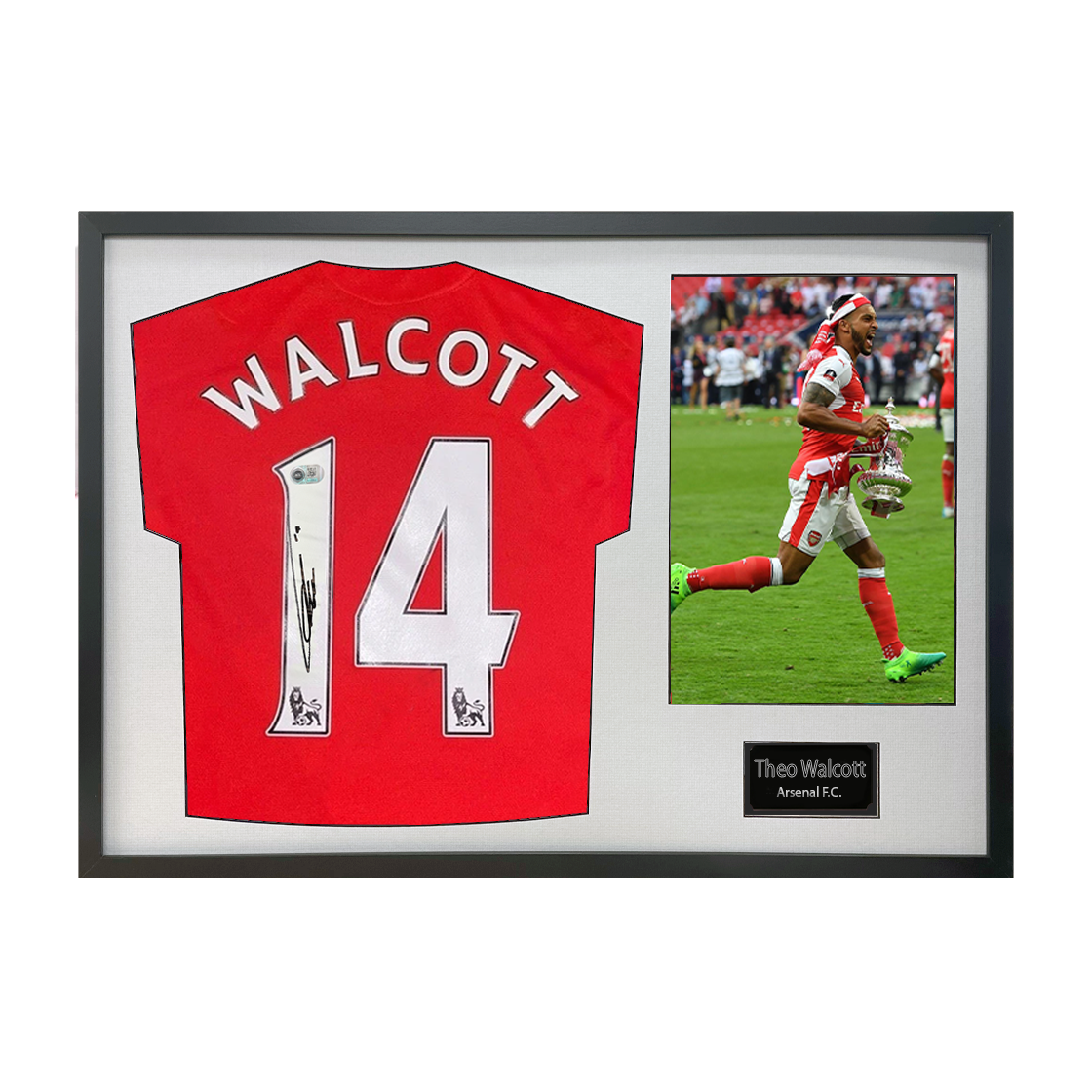 Theo Walcott Signed Arsenal Shirt Classic Frame (ACG Cert)