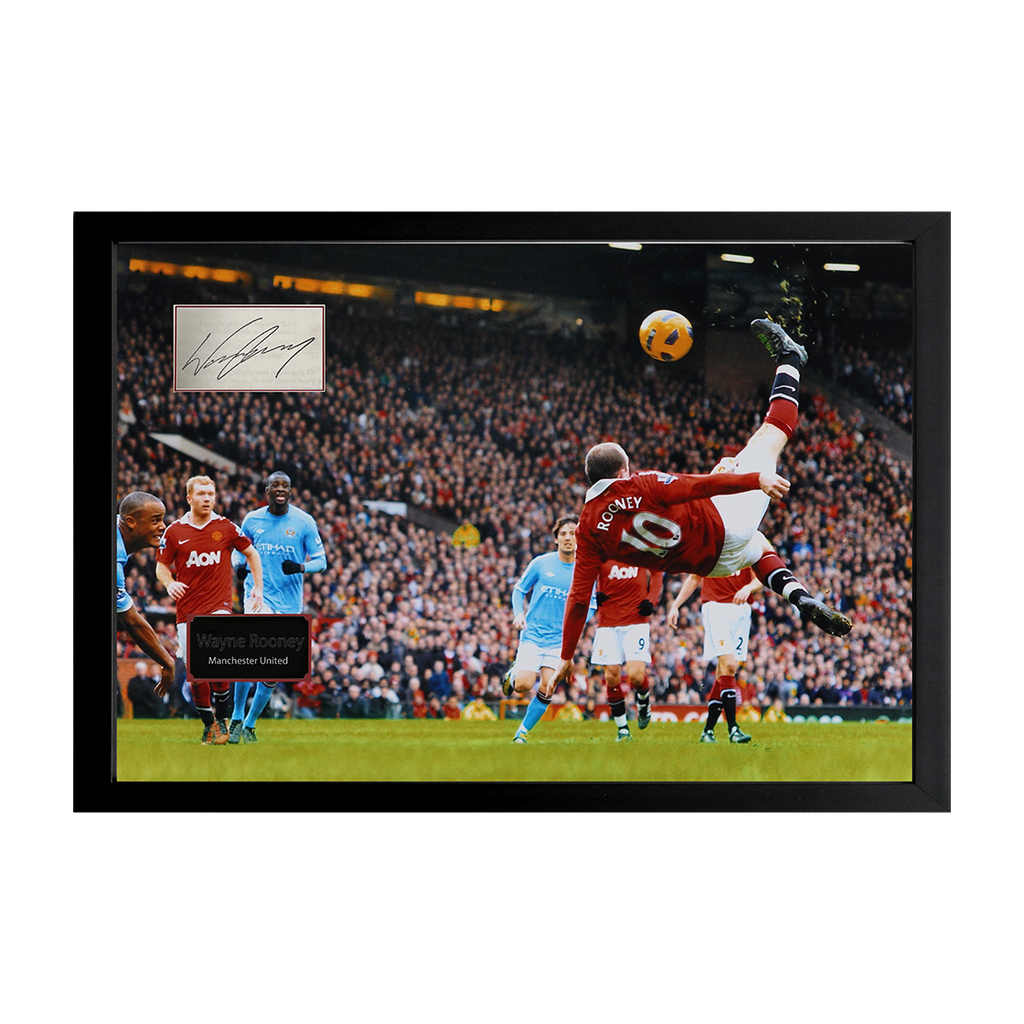 Wayne Rooney Signed Manchester United Cut Iconic Frame (ACG Cert)