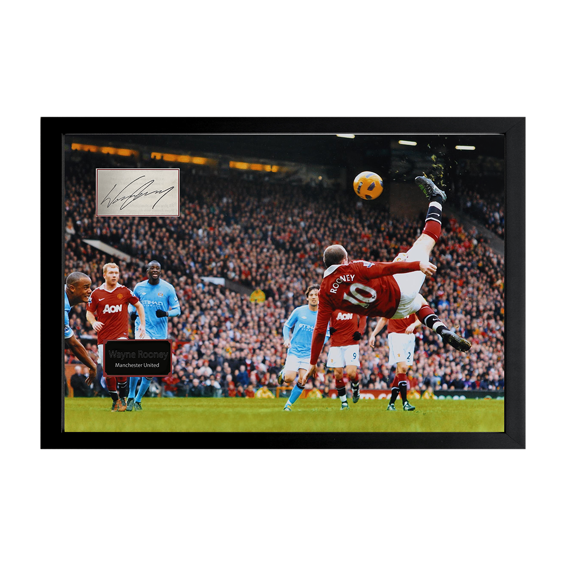Wayne Rooney Signed Manchester United Cut Iconic Frame (ACG Cert)
