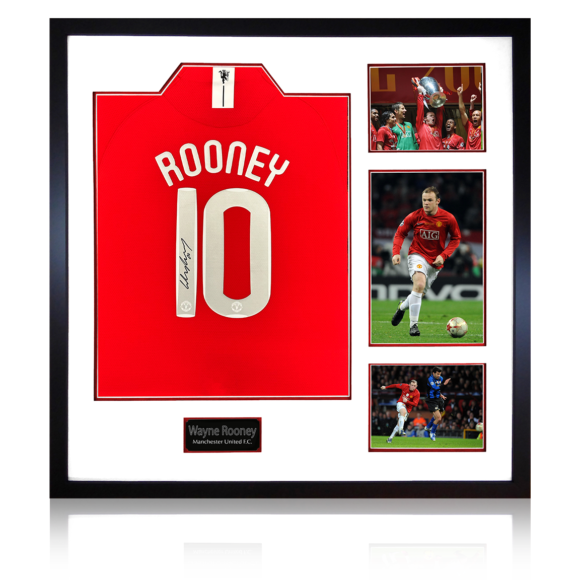 Wayne Rooney Signed Manchester United 07/08 Shirt Elite Frame