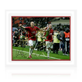 Wes Brown Signed Manchester United Image Deluxe Mount