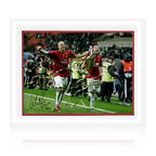 Wes Brown Signed Manchester United Image Deluxe Mount