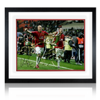 Wes Brown Signed Manchester United Image Deluxe Mount Frame