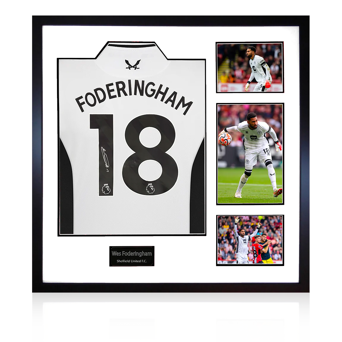 Wes Foderingham Signed Sheffield United 23/24 Shirt Large Display