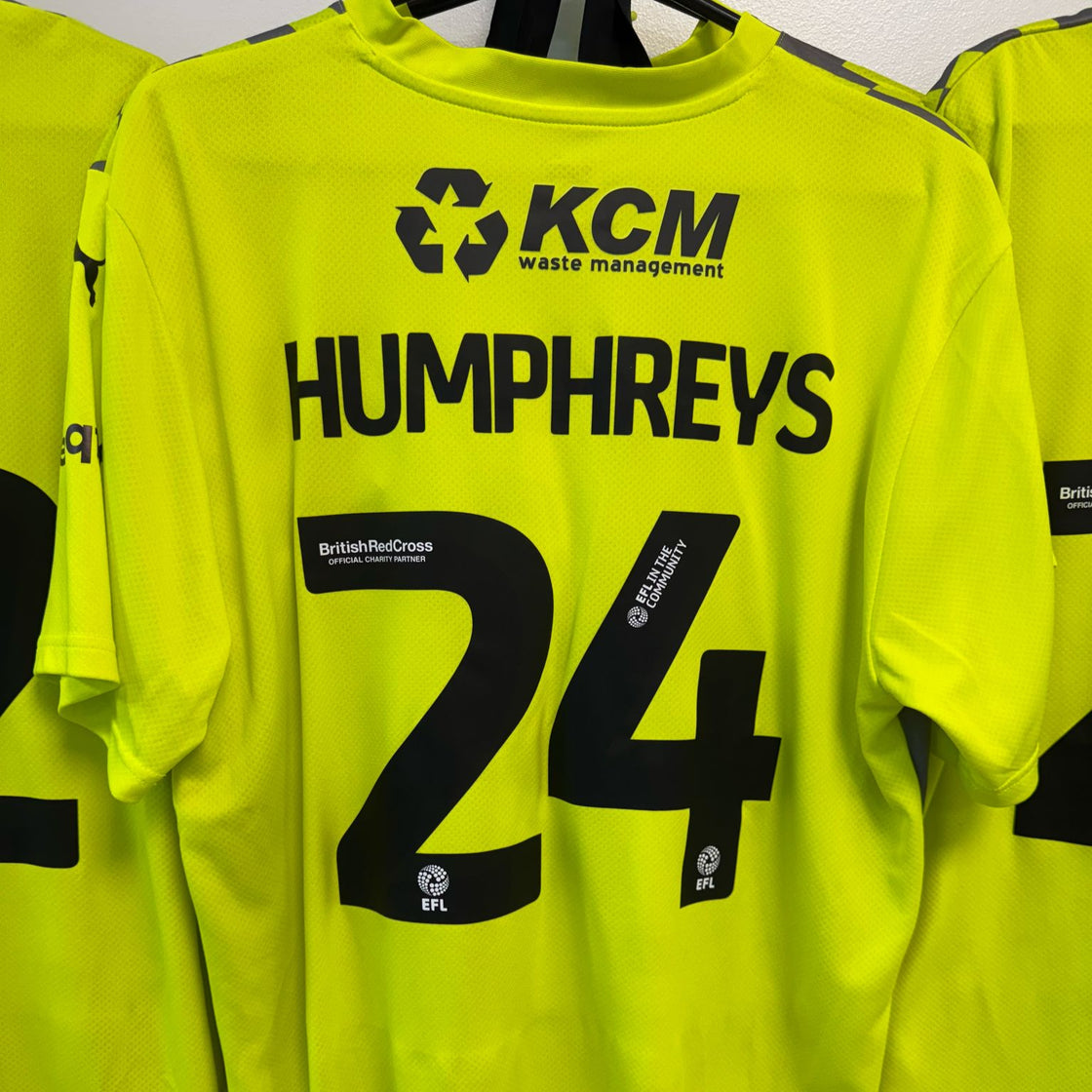 Cameron Humphreys Match-Worn & Signed Rotherham United v Northampton Shirt