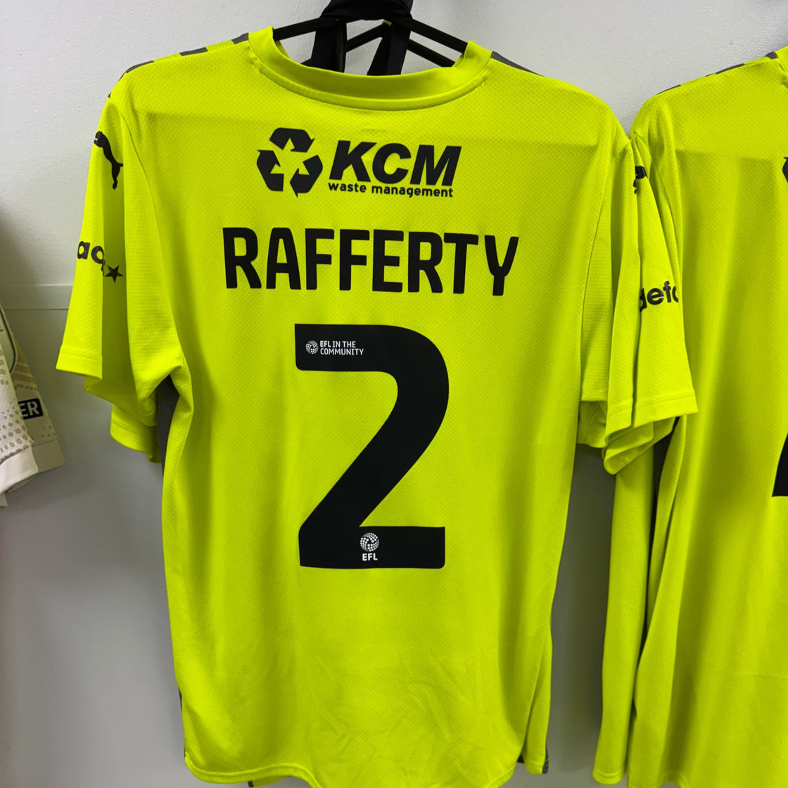 Joe Rafferty Match-Worn & Signed Rotherham United v Northampton Shirt