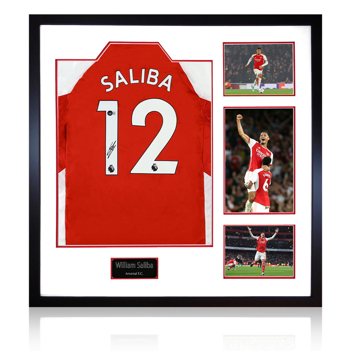 William Saliba Signed Arsenal Shirt Elite (Beckett)
