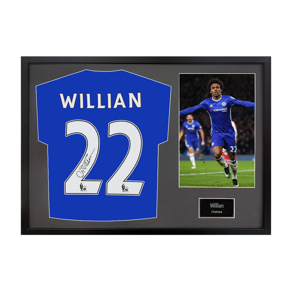 Willian Signed Chelsea Shirt Classic Frame (ACG Cert)