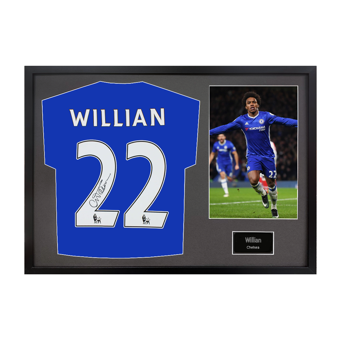 Willian Signed Chelsea Shirt Classic Frame (ACG Cert)