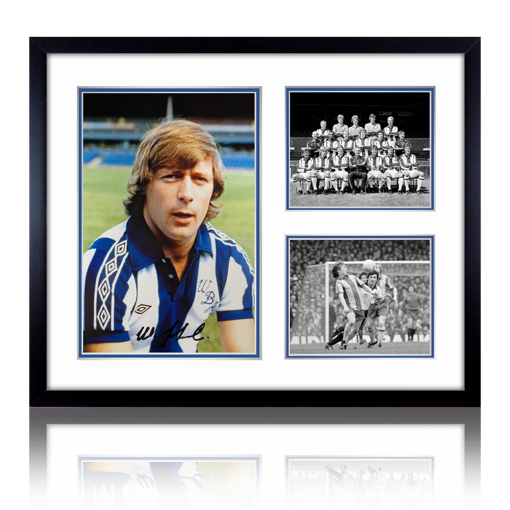 Willie Johnston Signed West Bromwich Albion Deluxe Mount Frame