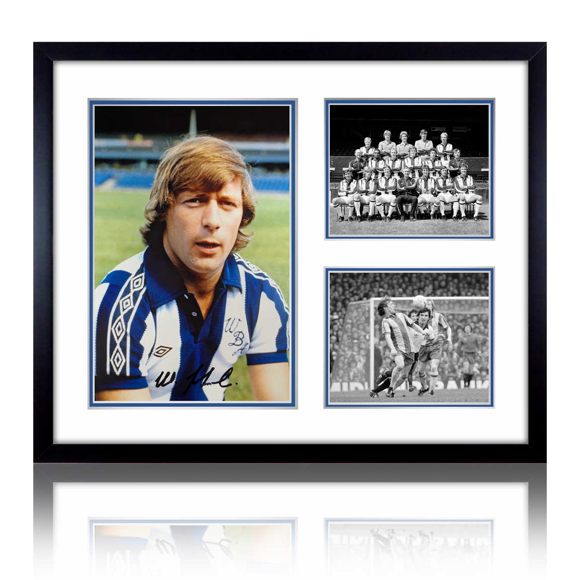 Willie Johnston Signed West Bromwich Albion Deluxe Mount Frame
