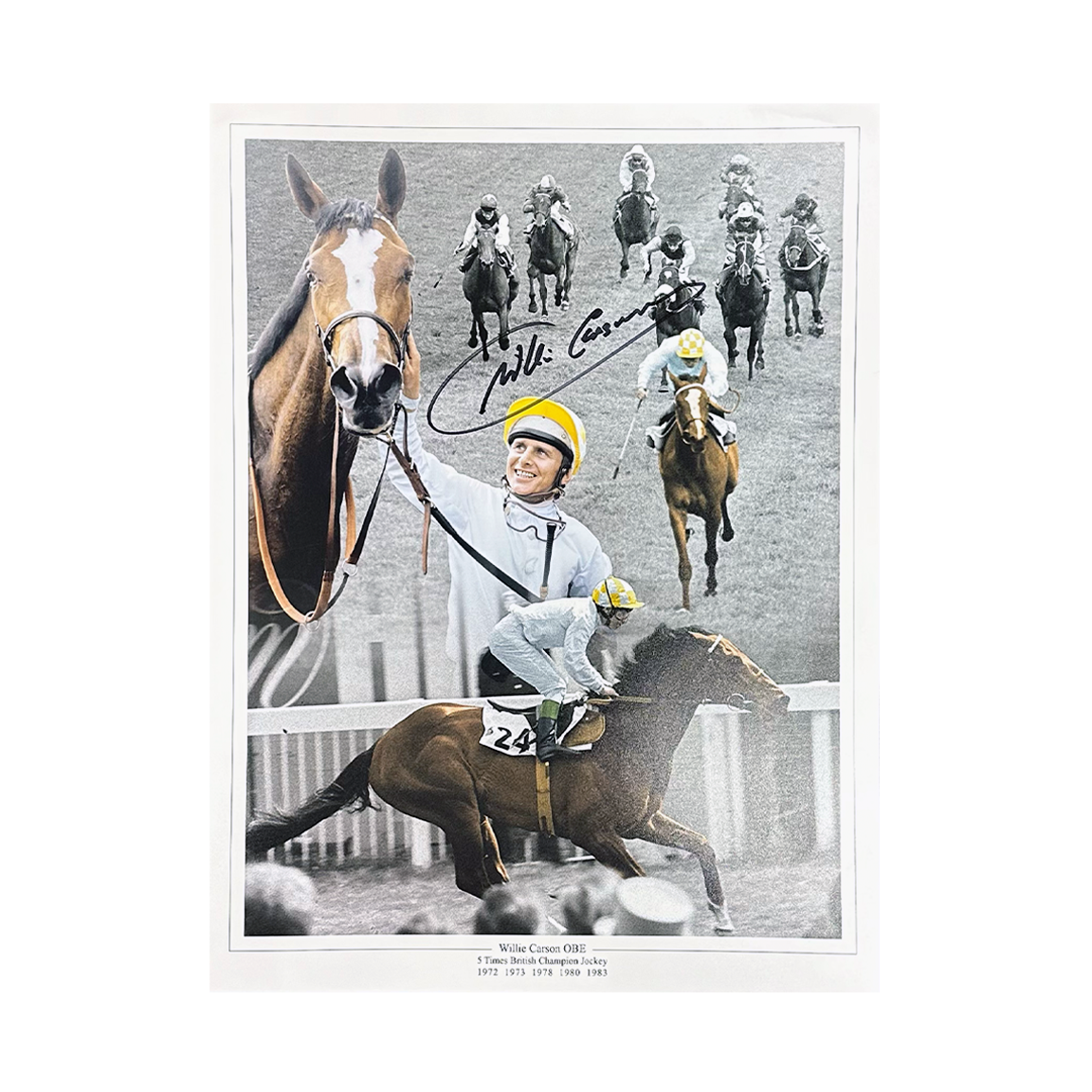 Willie Carson OBE Signed 16x12 Image