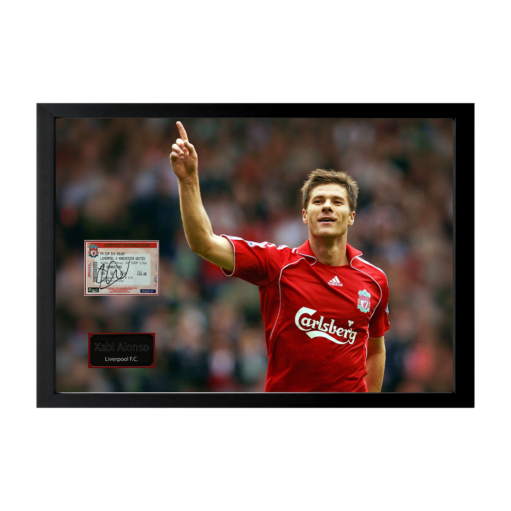 Xabi Alonso Signed Liverpool Cut Iconic Frame (ACG Cert)
