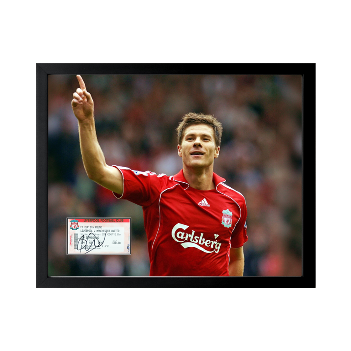 Xabi Alonso Signed Liverpool Cut Deluxe Mount Frame