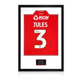 Zak Jules Match-Worn & Signed Rotherham United Shirt Premium Frame